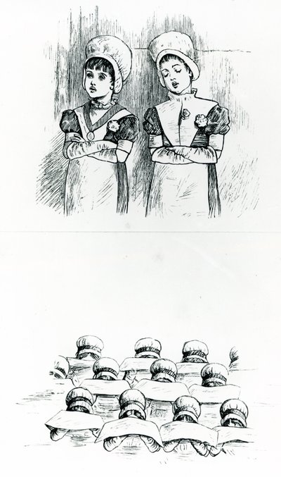 Niños de caridad, c.1880 de Kate Greenaway