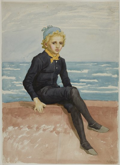 Eddie en la orilla del mar de Kate Greenaway