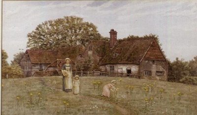 Recogiendo flores de primavera de Kate Greenaway