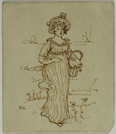 Niña con Cesta de Kate Greenaway