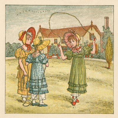 Niñas saltando la cuerda de Kate Greenaway