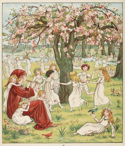 Cómo se llevaron a sus hijos, de El Flautista de Hamelín, pub. 1888 de Kate Greenaway