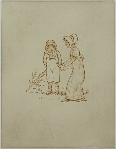 Niño y niña pequeños de Kate Greenaway