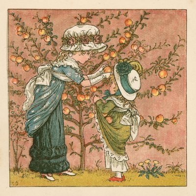 Recogiendo duraznos de Kate Greenaway