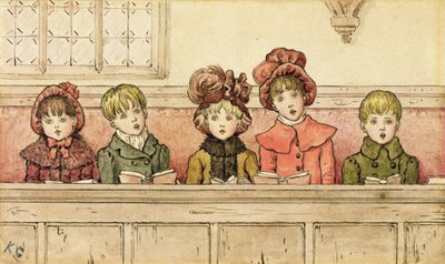 Cantando en la iglesia de Kate Greenaway