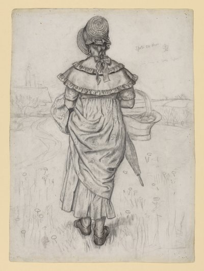 Estudio para «Under the Window» de Kate Greenaway