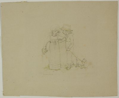 Dos Niños con Perro de Kate Greenaway
