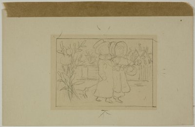 Dos figuras caminando de Kate Greenaway