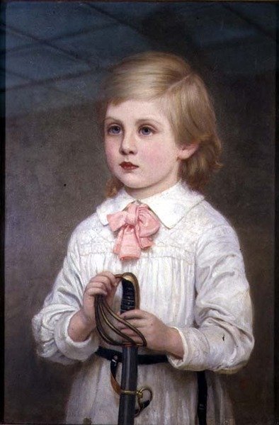 Retrato de medio cuerpo del Mayor Sir Guy Colin Cambell, 4º Bt. como niño de Kate Perugini