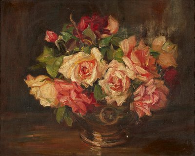 Rosas rosas (óleo sobre lienzo) de Kate Wyllie