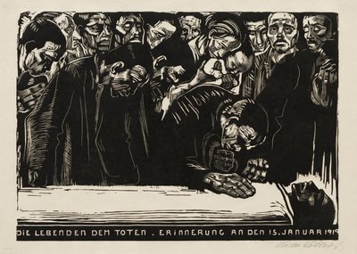 Ficha conmemorativa de Karl Liebknecht de Kathe Schmidt Kollwitz