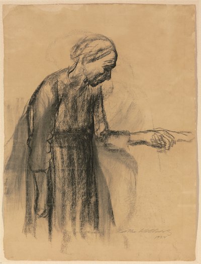 Mujer se entrega a la muerte, 1934 de Käthe Kollwitz