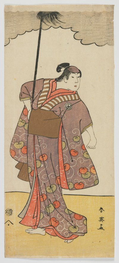 El actor Iwai Hanshiro IV como un yakko femenino (lacayo) Periodo Edo, c.1791 (xilografía en color) de Katsukawa Shun ei
