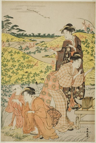 Una fiesta de picnic de Katsukawa Shuncho