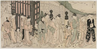 Mil Otoños, Diez Mil Años en el Puente Tokiwa de Katsukawa Shuncho