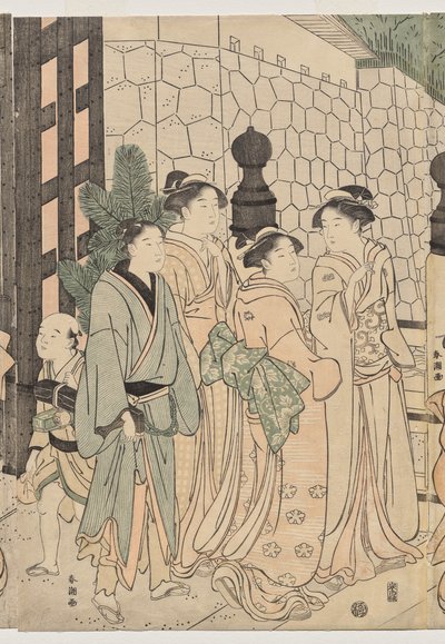 Mil Otoños, Diez Mil Años en el Puente Tokiwa de Katsukawa Shuncho
