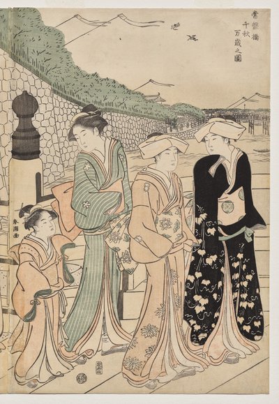 Mil Otoños, Diez Mil Años en el Puente Tokiwa de Katsukawa Shuncho