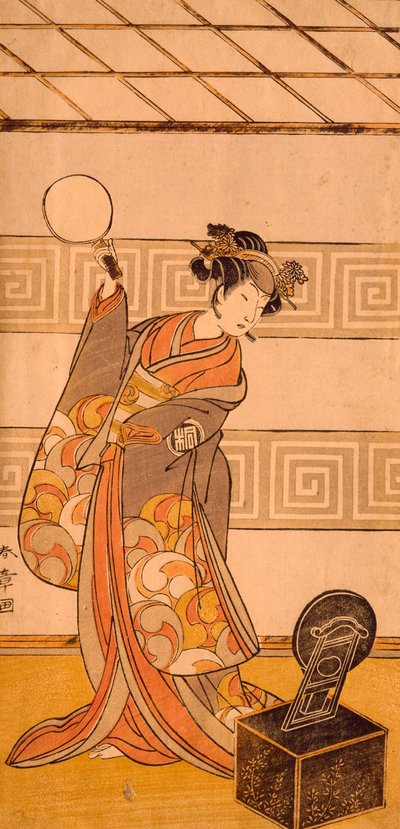 Actor Arashi Sangoro II en papel femenino de Katsukawa Shuncho