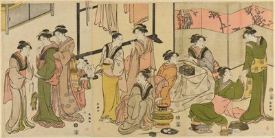 Alrededor del Kotatsu de Katsukawa Shuncho
