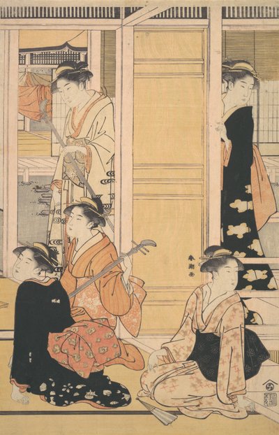 Vista interior, ca. 1788 de Katsukawa Shuncho