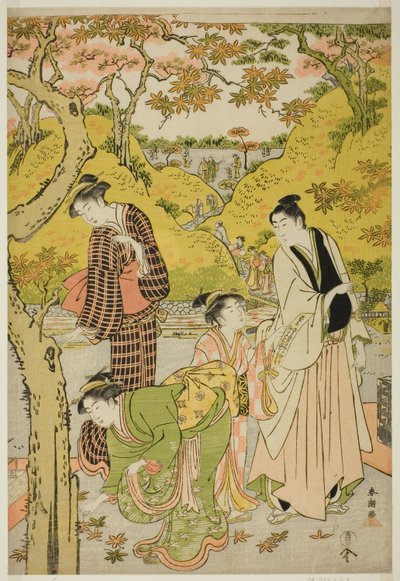Picnic en otoño de Katsukawa Shuncho