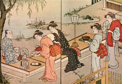 Mujer sirviendo té, 1790 de Katsukawa Shuncho