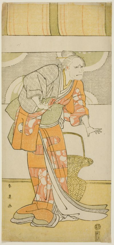 El actor Arashi Ryûzô II como Hachijô en "Calendario de los pilares de los clanes Genji y Heike" ("Gempei hashira-goyomi") de Katsukawa Shun