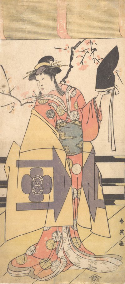 El tercer Segawa Kikunojo como esposa de Kudo Suketsune en una obra de Soga de Katsukawa Shun