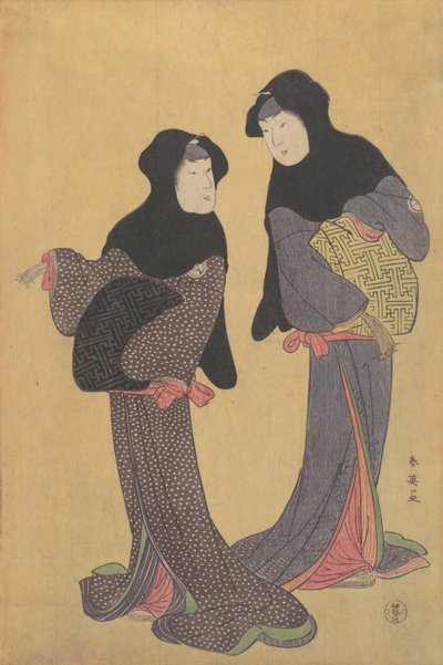 Dos mujeres conversando, finales del siglo XVIII de Katsukawa Shun