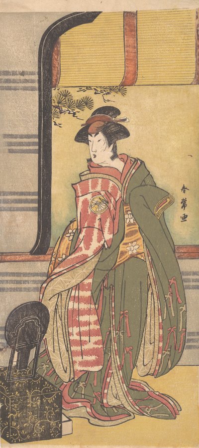 El actor Segawa Kikunojo 3º en un papel femenino, ca. 1785 de Katsukawa Shunjo
