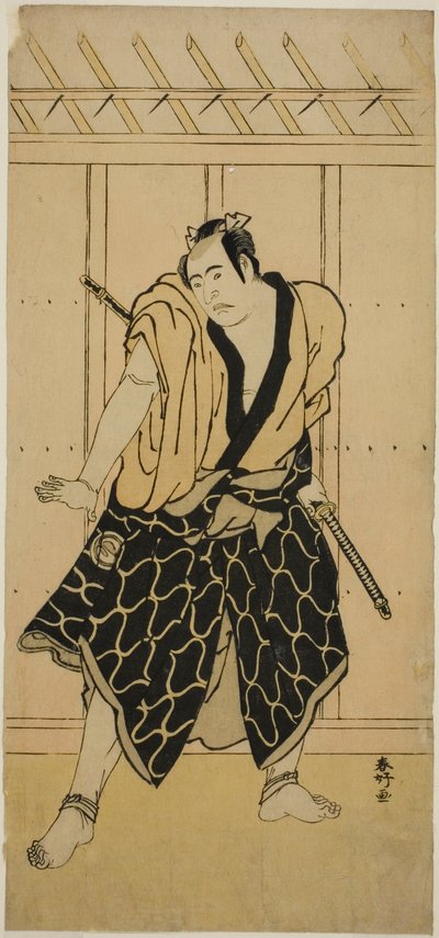 El actor Sawamura Sojuro III como Soga no Dozaburo () de Katsukawa Shunkо̄