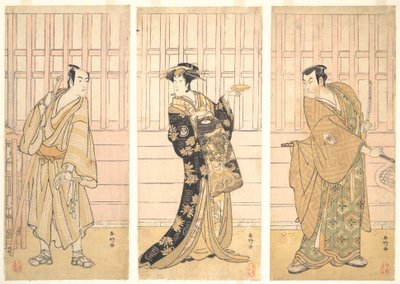 En la habitación de una casa de Yoshiwara de Katsukawa Shunko