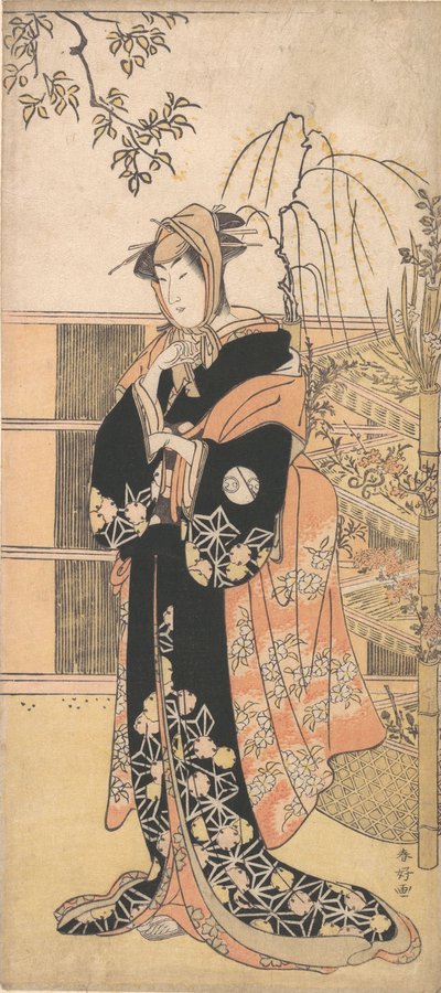 Actor de Kabuki Segawa Kikunojo III en un papel de mujer, ca. 1780s de Katsukawa Shunko