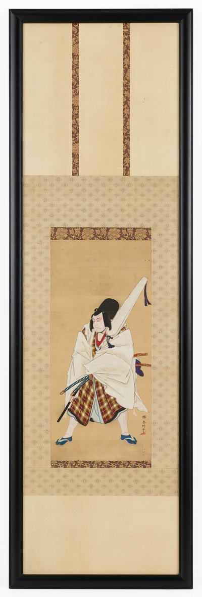 El actor Ichikawa Ebizo III como Matsuomaru en la obra Sugawara y los secretos de la caligrafía de Katsukawa Shunko