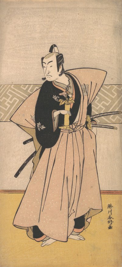 El actor Ichikawa Omezo como un samurái con dos espadas, 1743-1812 de Katsukawa Shunko