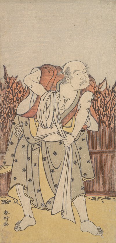 El segundo Nakamura Sukegoro como un anciano, ca. 1788 de Katsukawa Shunko