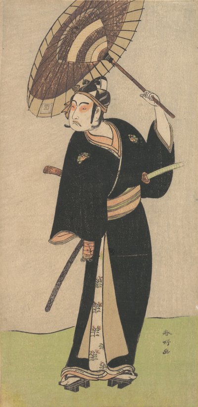 El tercer Ichikawa Yaozo en el papel del otokodate Sukeroku de Katsukawa Shunko