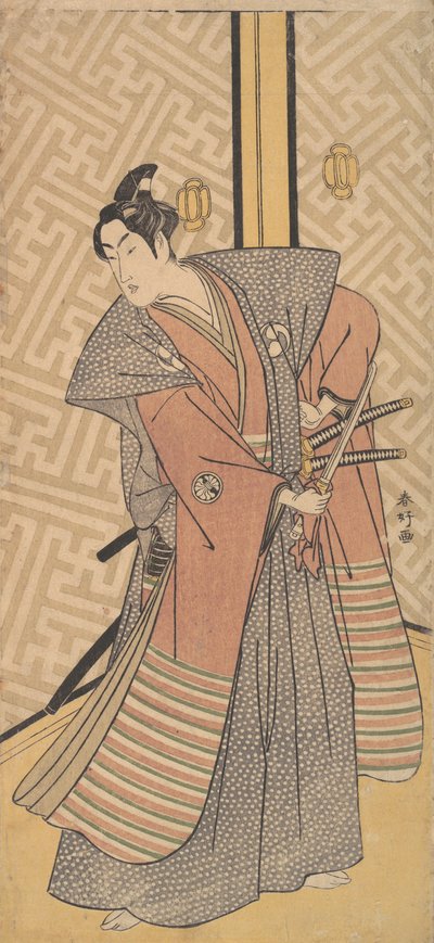 El tercer Segawa Kikunojo en el papel de Oboshi Rikiya, 1787 de Katsukawa Shunko
