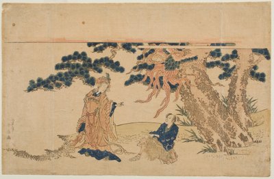 La túnica de plumas (Hagoromo) de Katsukawa Shunsen