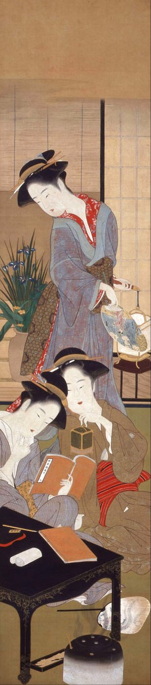 MUJERES Y ACONTECIMIENTOS DE LOS 12 MESES de Katsukawa Shunsho