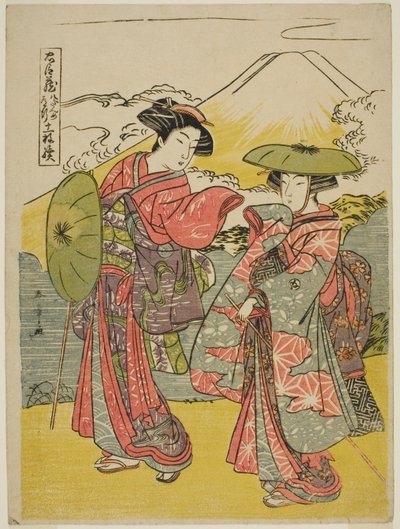 Acto Ocho: Viaje Nupcial de la obra Chushingura (Tesoro de Retenedores Leales) de Katsukawa Shunsho