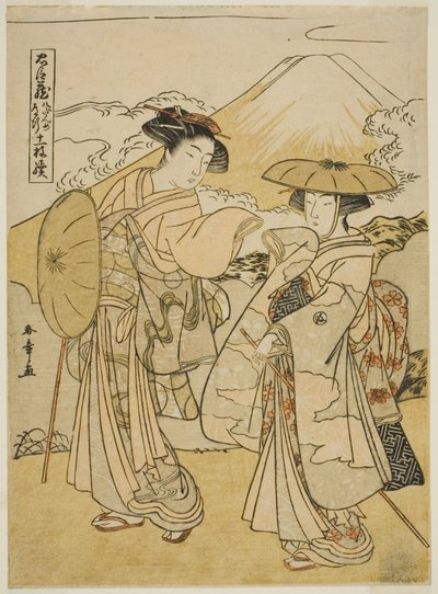 Acto Ocho: Viaje Nupcial, de la obra "Tesoro de Retenedores Leales (Chushingura)" de Katsukawa Shunsho