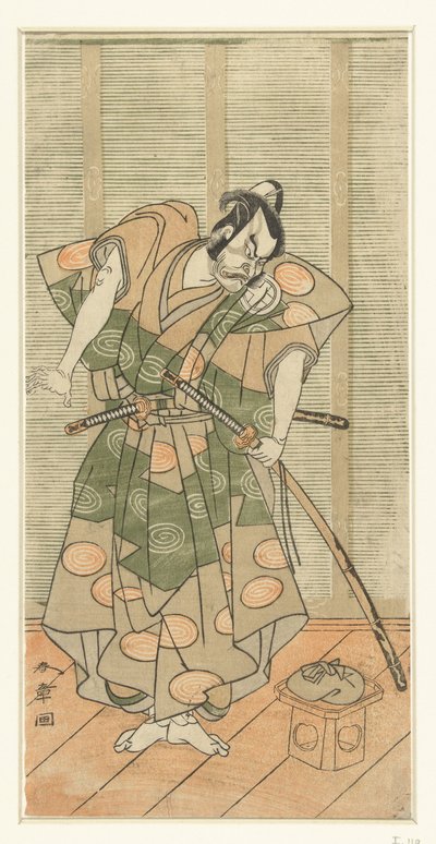 Actor Otani Hiroemon III como villano de Katsukawa Shunsho