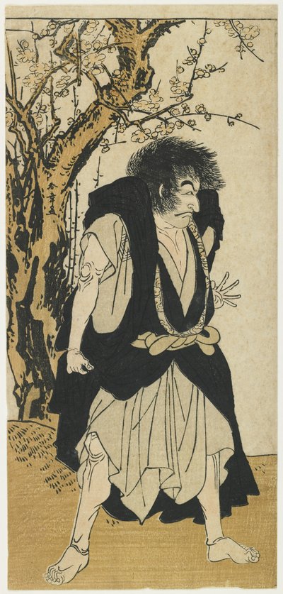 Ichikawa Danju_ro_ V como el monje Wantetsu de Katsukawa Shunsho