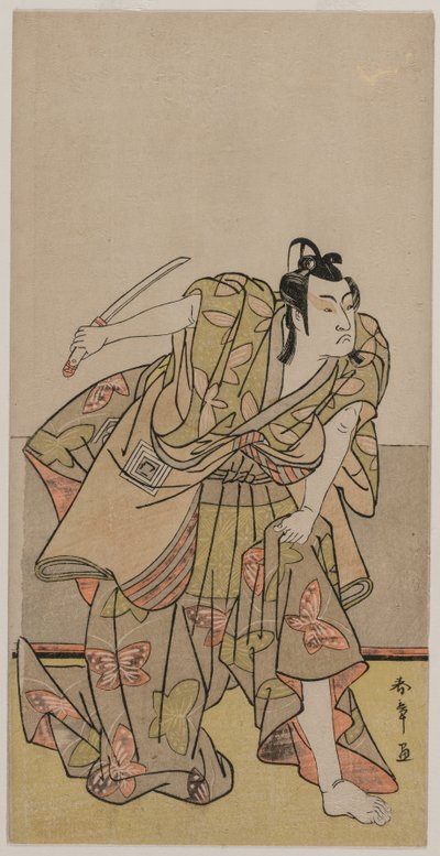 Ichikawa Monnosuke II como Soga no Goro de Katsukawa Shunsho