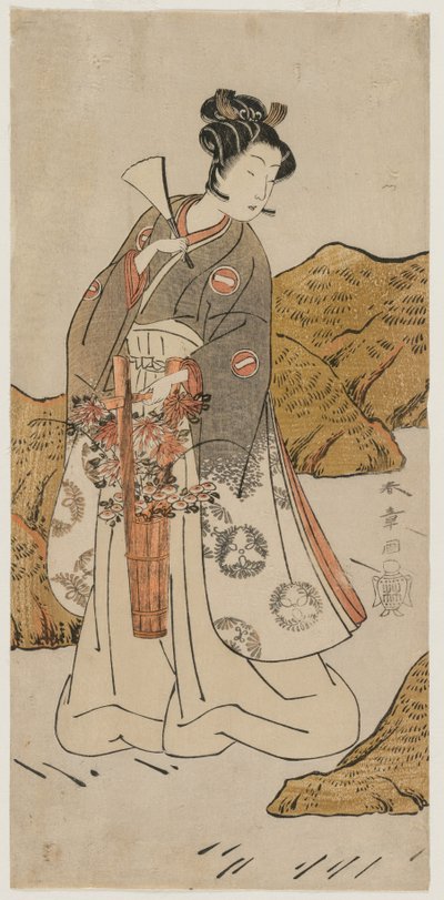 Ichikawa Monnosuke II como un paje del templo de Katsukawa Shunsho