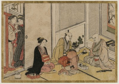 Escena interior de Katsukawa Shunsho
