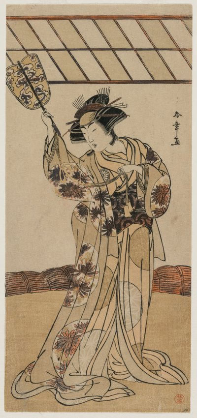 Segawa Kikunojo II como el árbitro de una lucha libre, c. finales de 1770s de Katsukawa Shunsho