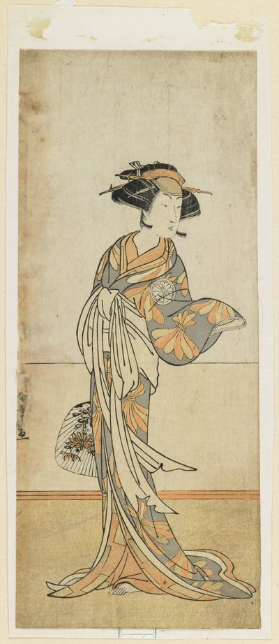 Segawa Kikunoju en un papel femenino, finales del siglo XVIII de Katsukawa Shunsho