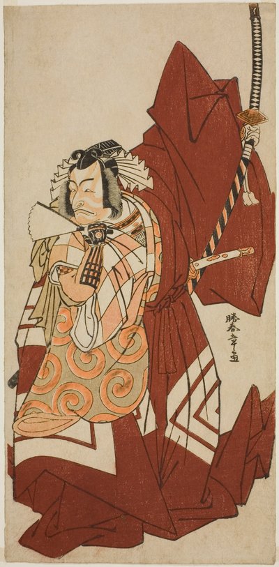 El actor Ichikawa Danjuro V como Hannya no Goro en la obra Sugata no Hana Yuki no Kuronushi, representada en el Teatro Nakamura en el undécimo mes, 1776 de Katsukawa Shunsho